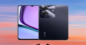 Realme Note 60 budget smartphone front and back design with large display and 5000mAh battery