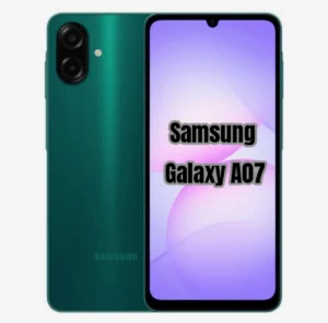 Samsung Galaxy A07 front and back design with 5000mAh battery and camera