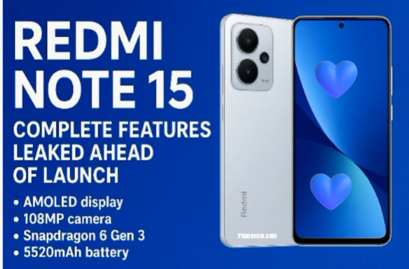 Redmi Note 15 complete features, display, camera, battery and price leak