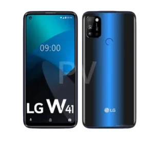 LG W41 smartphone with large 5000mAh battery, 6.55-inch display, and quad camera setup